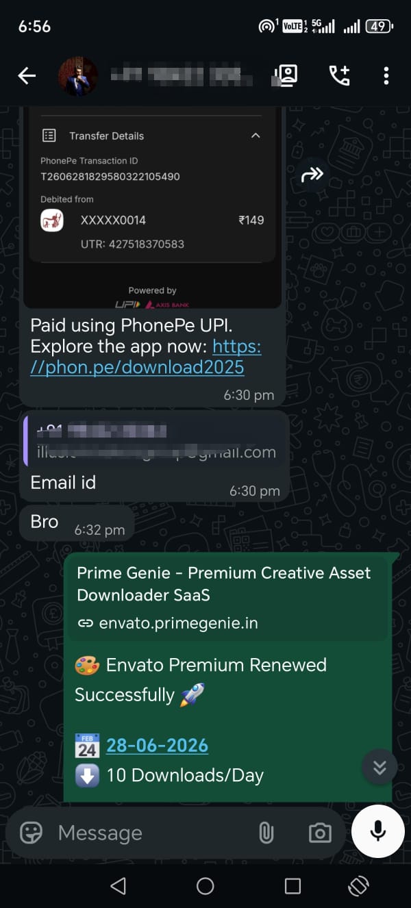 Prime Genie Group Buy designer tools subscription customer activation proof screenshot 54